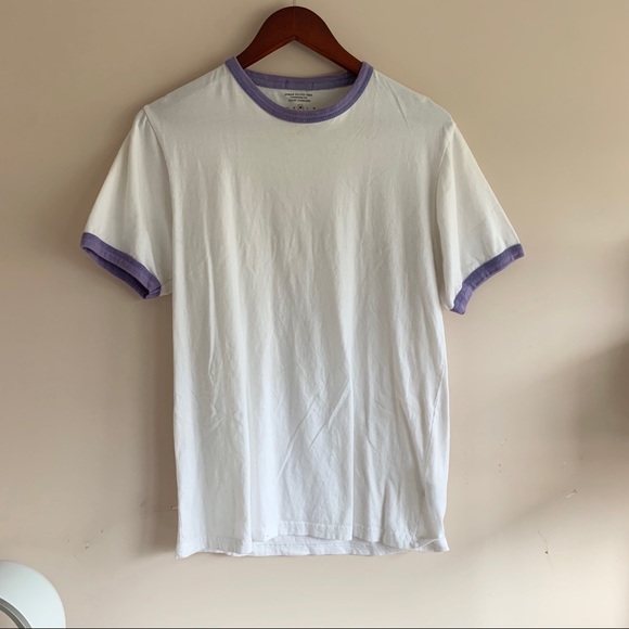 White & Blue Ringer Tee - Picture 1 of 2